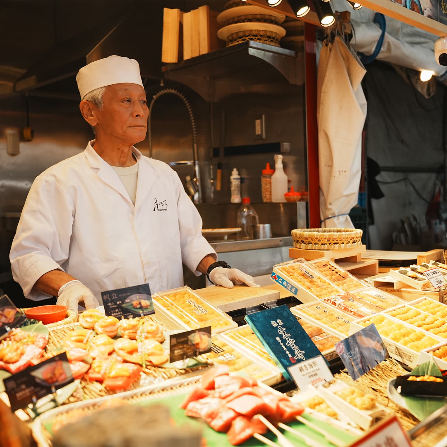 Explore a variety of fresh seafood.